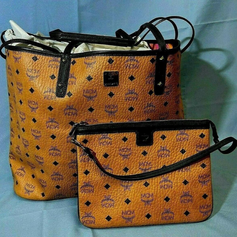 MCM Visetos LG PROJECT Reversible Shopper Tote NEW